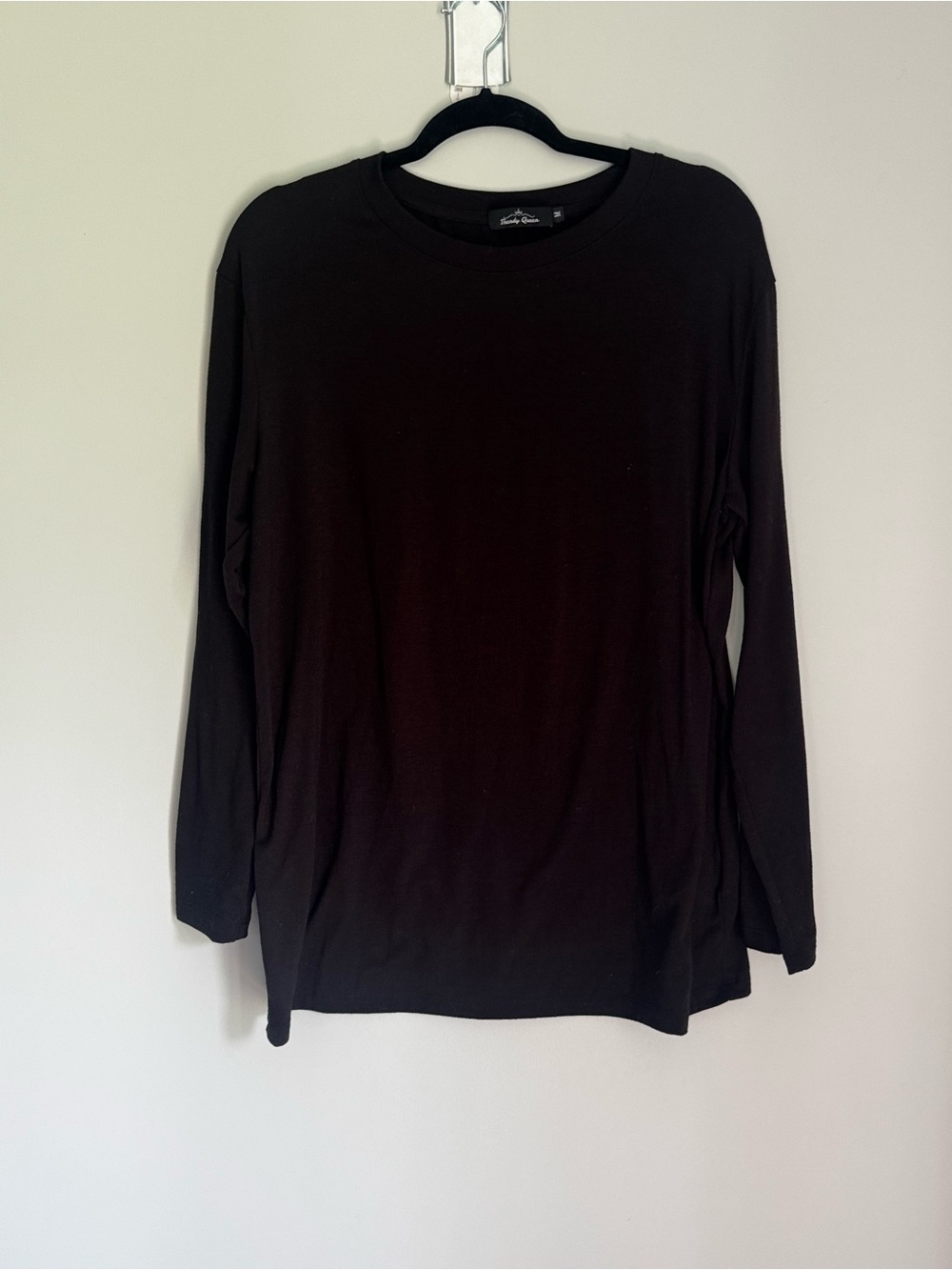 Amazon Basic Women’s Medium Black Oversized Long Sleeve Shirt